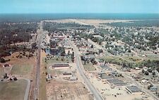 Grayling Michigan MI Aerial View Railroad Train Depot Station Vtg Postcard C57 picture