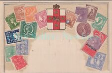 Australia - NEW SOUTH WALES STAMPS & CREST - Embossed Ottmar Zieher Postcard picture