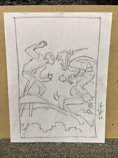 SPIDER-MAN VS. HOBGOBLIN - COVER ROUGH BY JOHN ROMITA JR. ON 8.5x11 PAPER picture