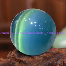 40mm Blue Cat's Eye Opal Natural Quartz Crystal Healing Stone Ball Sphere Decor picture