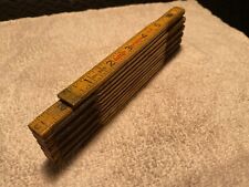 Lufkin X-46,NOS Vintage 6' Carpenters Extension Wood Folding Rule Brass USA made picture