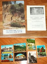 Vintage Jerusalem travel brochure postcard LOT 1969 Easter Garden Tomb postcards picture