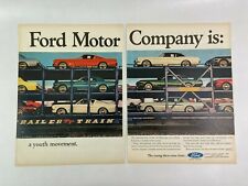 Ford Motor Company Car Hauler Magazine Ad 10.75 x 13.75 Salem Menthol Cigarettes picture