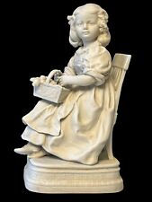 Scheibe Alsbach Porcelain Bisque Figure Girl With Flower Basket Marked Germany picture