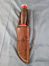 VINTAGE SCHRADE USA HUNTING SKINNING BOWIE KNIFE SCHRADE WALDEN NY H15 SHEATH  picture