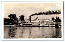 c1940's Gordon C. Green Paddle Boat Steamer Ship View RPPC Photo Postcard picture
