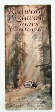 REDWOOD HIGHWAY TOURS CALIFORNIA ORIGINAL BROCHURE 1924 / 1st Edition picture