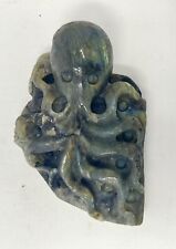 269g Labradorite Hand Carved Octopus Skull Crystal Quartz Healing picture