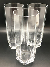 Studio Nova Tall Tumbler Cooler Glasses Diamond Facets 6 1/8 IN Set of 3 picture