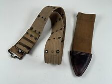 WWI US Tan/khaki Canvas Bolo sheath cover dated 1918 with Carbine Belt. picture