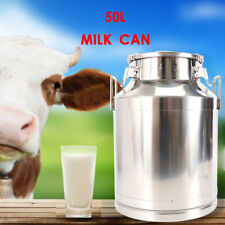 50L/13.25 Gal Wine Barrel Milk Can Pail Bucket Stainless Steel torage Container  picture