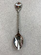 Vintage Canada Souvenir Spoon ~ Enamel Maple Leaf ~ Engraved Callander, Ontario picture
