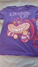 Disney Cheshire Cat Shirt Top Women's Extra Large Pink Short-Sleeve Graphic Tee picture