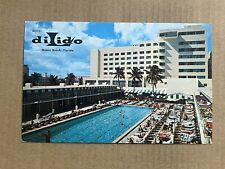 Postcard Miami Beach FL Hotel DiLido Swimming Pool Vintage Florida PC picture