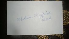 Cpl MELVIN MAYFIELD, WWII Medal of Honor Recipient MOH CMH Signed 3x5   picture
