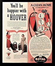 Hoover Royal Vacuum cleaner ad vintage 1948  2 advertisements picture