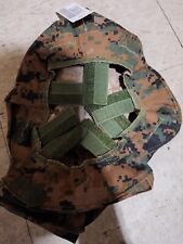 New USMC Marines Desert Woodland MARPAT Reversible LWH Helmet Cover Medium Large picture