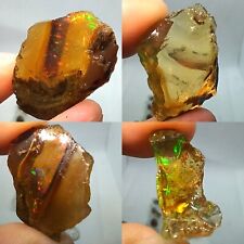 Opal specimen lot 9 pieces fire opal with rainbows small opal crystal Ethiopian  picture