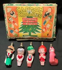RARE VINTAGE ‘30’S RAYLITE ‘CARTOON CHARACTERS’ - (5) BULBS W/BOX picture