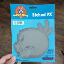 Vintage Looney Tunes Tweety Bird Decal Chroma Etched Fx 1999 picture