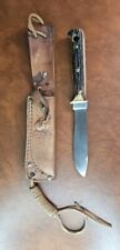 Vintage Puma Hunters Pal Pumaster 6397 Knife Stag Handle  Leather Sheath Germany picture