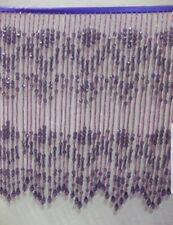 long beaded fringe ,custome made,12 inch long ,sold by 1 yard ,purple picture