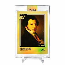 YOUNG ROSSINI Italian Composer Card 2023 GleeBeeCo #NL23-G Encased Holo GOLD 1/1 picture