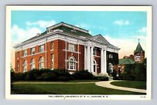 Durham NH-New Hampshire, Library, University, Antique, Vintage Souvenir Postcard picture