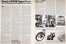 1979 Honda CB750F Super Sport - 6-Page Vintage Motorcycle Test Article picture