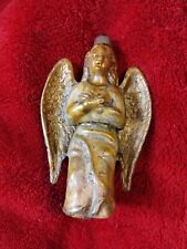 Vintage Possibly Antique Bronze Colored Angel Ornament picture