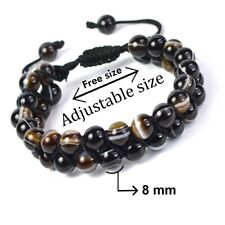 Natural AAA Quality Sulemani Hakik 8 mm Beads Size Adjustable Unisex Bracelet picture