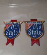 2 vintage Heileman's Old Style Pure Genuine Beer jacket shirt patches 4