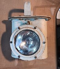 US NAVY WWII BATTLE LANTERN untested, Grey, Used. Great Wallhanger  picture