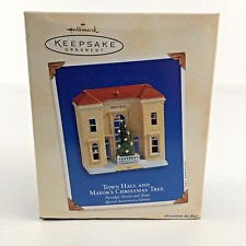 Hallmark Keepsake Town Hall Mayor's Christmas Tree Ornament Nostalgic House Shop picture