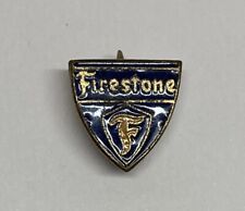 UNITED STATES 1940´ FIRESTONE TIRE ANTIQUE ENAMELED LAPEL PIN BADGE picture
