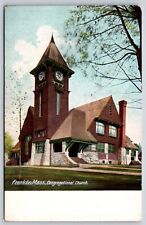 Vintage Postcard Congregational Church, Franklin, Mass., F3 picture