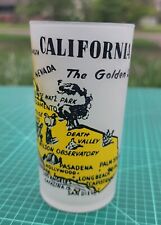 50s Vintage CALIFORNIA State Souvenir Frosted Glass Tumbler Salton Sea picture