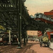 1915 Sullivan Square Terminal Charlestown Wagon 3 Massachusetts Postcard Antique picture