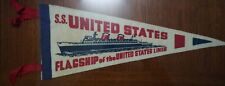 S.S. United States U.S. Lines Flagship Pennant Very Rare picture