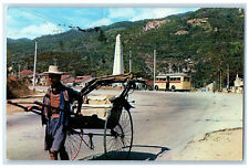 c1960's Rickshaw at Ayer Itam Road Penang Malaysia Posted Vintage Postcard picture