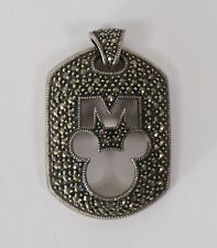 Judith Jack Sterling Silver Disney Mickey Mouse Marcasite Pendant, 16.6g picture