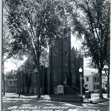 c1950s Bloomer, Wis. RPPC Our Saviors Lutheran Church Real Photo PC Vtg WI A112 picture