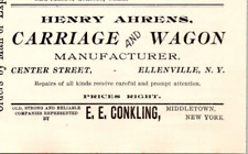 1900 Henry Ahrens Carriage And Wagon Manufacturer Prices Right   ELLENVILLE  NY picture