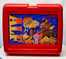 ALF (Alien Life Form) Red Plastic Thermos Brand Lunch Box Retro TV Show 1987 picture
