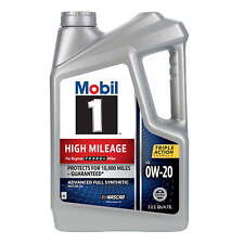 Mobil 1 High Mileage Full Synthetic Motor Oil 0W-20, 5 Quart picture