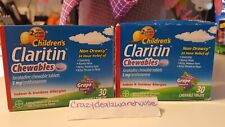 ~2 Packs ~Claritin Children's 5 mg Grape Flavored Allergy Treatment Tablet 30 Ct picture