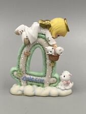 2002 Enesco Precious Moments Alphabet Figurine Letter A For Angelic 3” Vintage picture