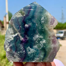 389G Natural beautiful Rainbow Fluorite Crystal Rough stone specimens cure picture