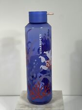 NEW Starbucks Summer 2021 Tropical Purple Coral Reef Plastic Water Bottle 24 oz picture