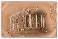 1907 Elks Home Evansville Indiana IN Airbrushed Embossed Antique Postcard picture